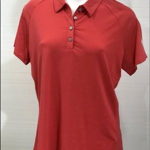 Adidas Women's XL Coral Circle Logo Shirt Short Sl